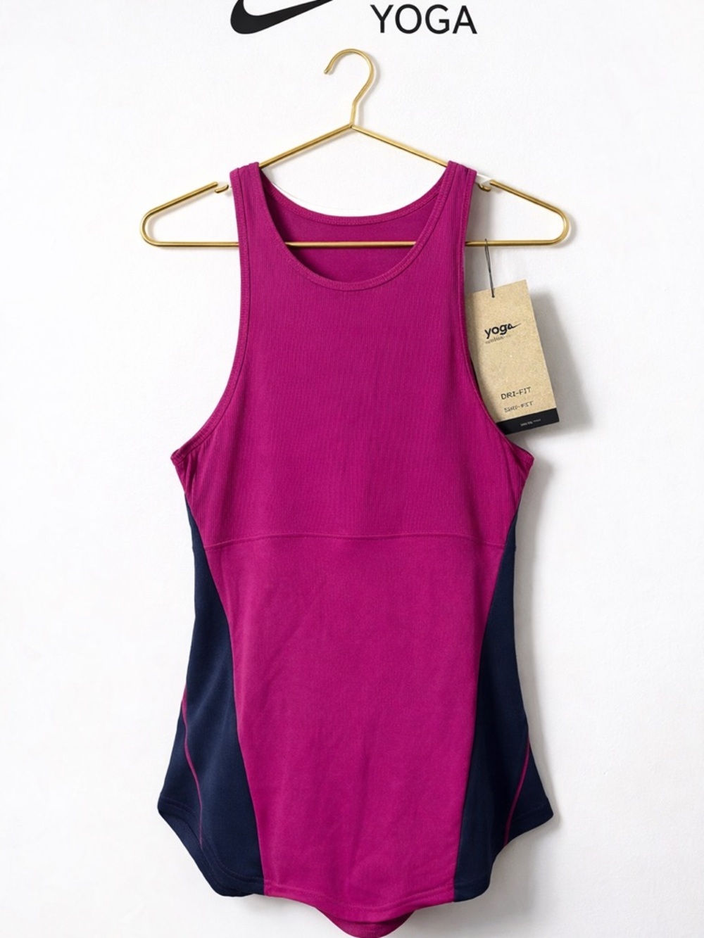 Nike Yoga Dri-FIT Tank Top Slim Fit Pink Size M NWT